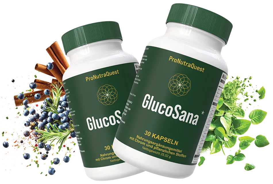 GlucoSana Kapseln mit natürlichen Inhaltsstoffen